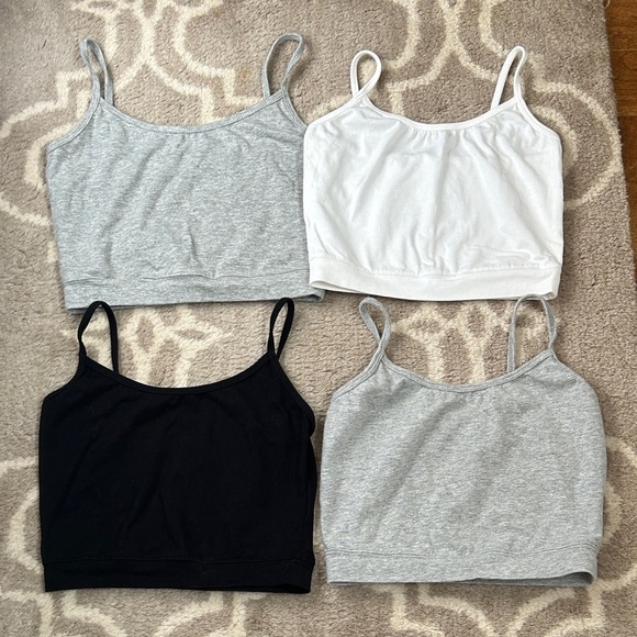 Women's Gray, White, and Black Camisole Tops, size M - Picture 1 of 9
